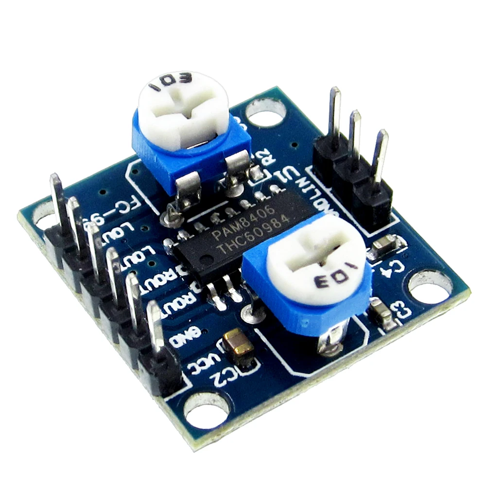 10PCS/LOT PAM8406 Digital Amplifier Board With Volume Potentiometer 5Wx2 Stereo