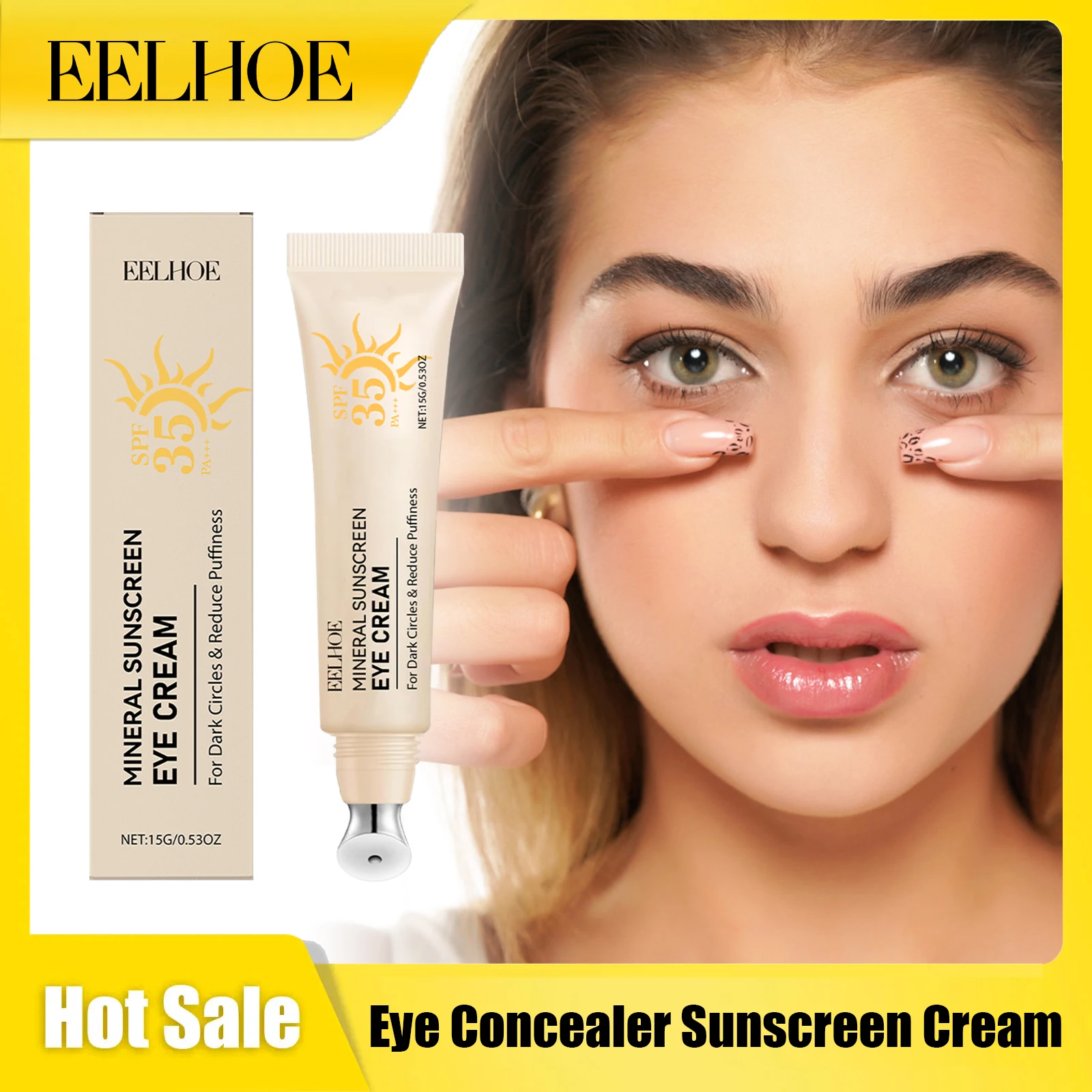 

Eelhoe Eye Concealer Sunscreen Cream Repair Dry Fine Lines Reduce Puffiness Remove Dark Circles Improve Dry Eye Care Sunscreens