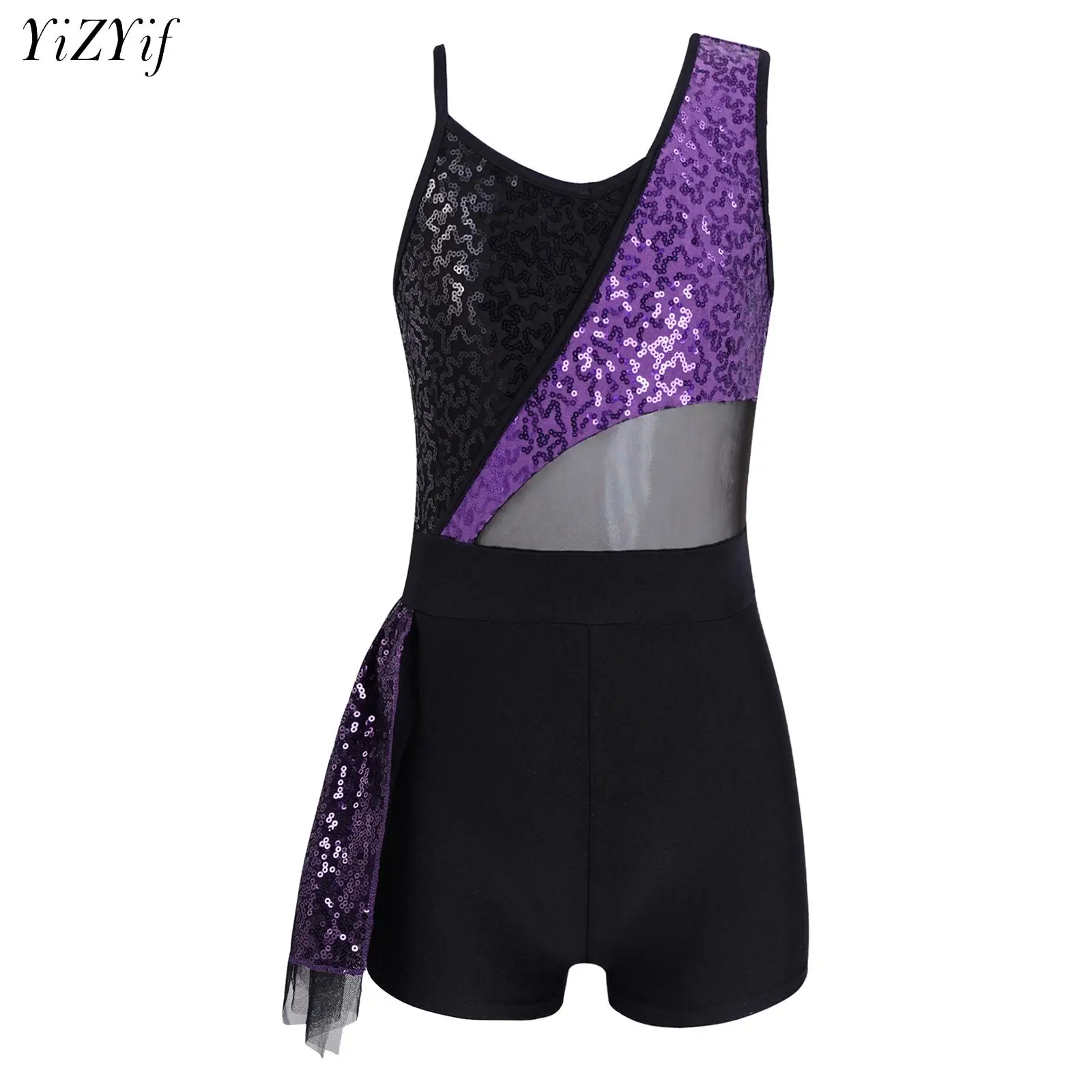 

Kids Camisole Ballet Leotards Sparkling Sequins Dance Bodysuit for Girls Unitard for Jazz Gymnastic Figure Skating Training Yoga
