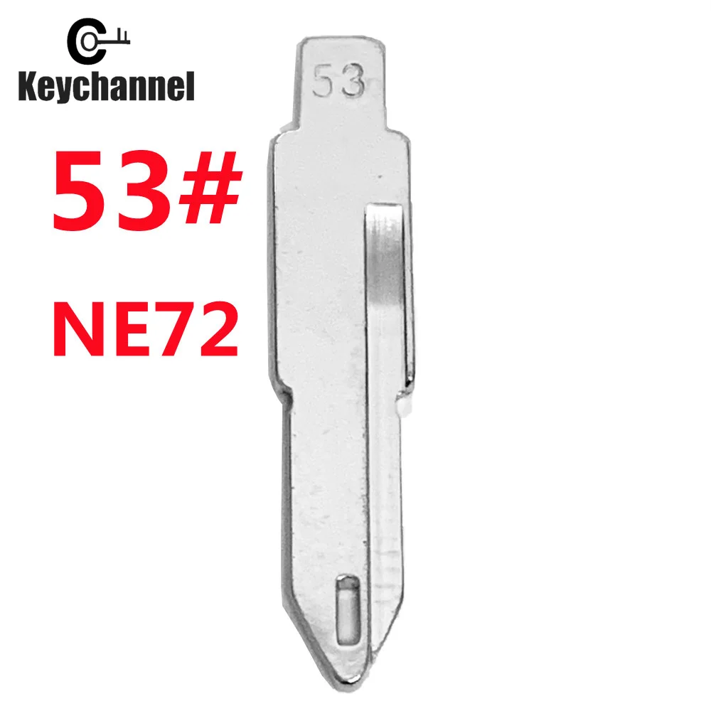 10pcs NE72 Car Key Blade #53 KD Remote Blank for Citroen Peugeot 206 Renault Clio2 Duster Logan for KEYDIY VVDI Xhorse Remote