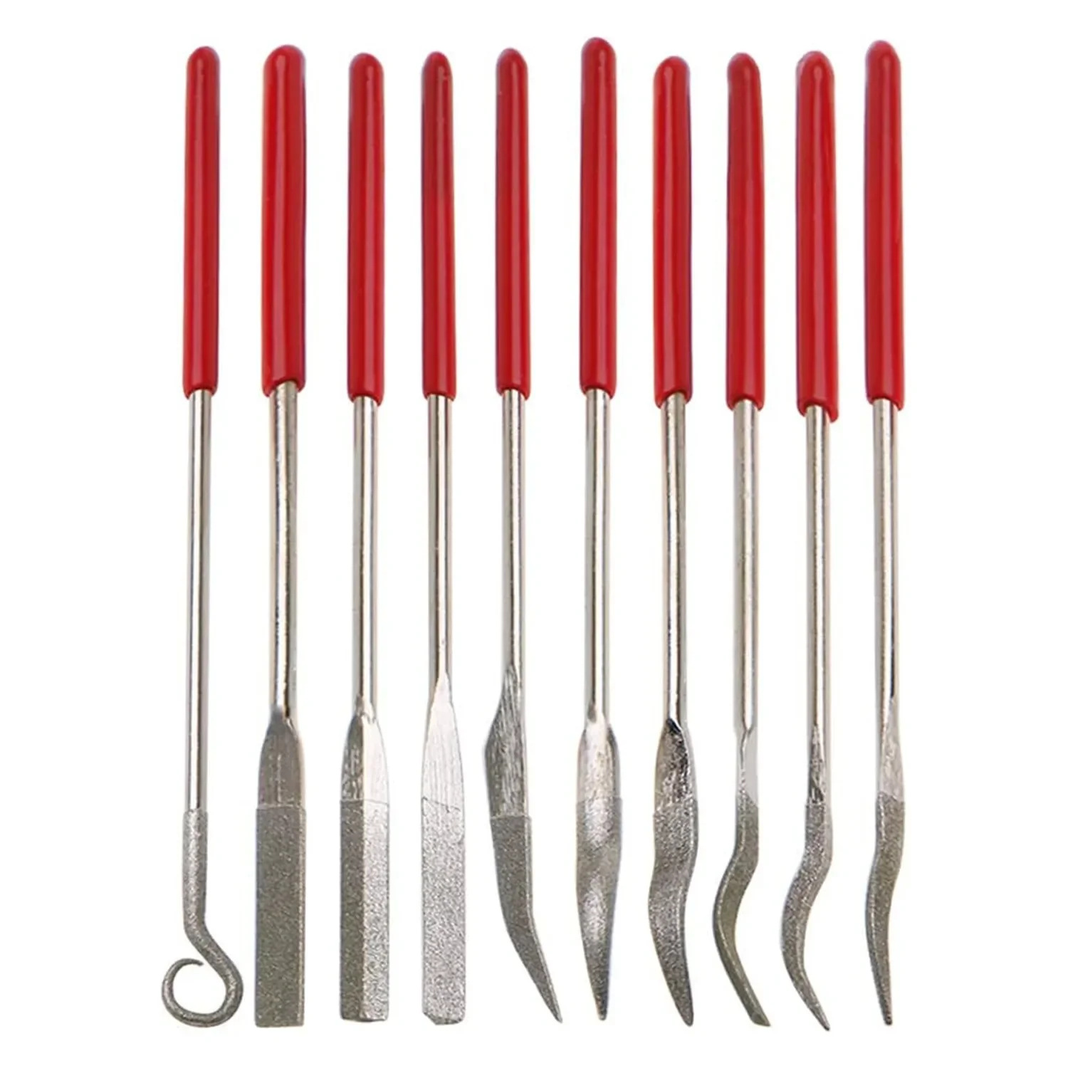 

Ассорти мини-алмазных напильников с плоской иглой, квадратной круглой формы, винтовки для металла, ювелира, стекла, резьбы по дереву, удобный инструмент для рукоделия