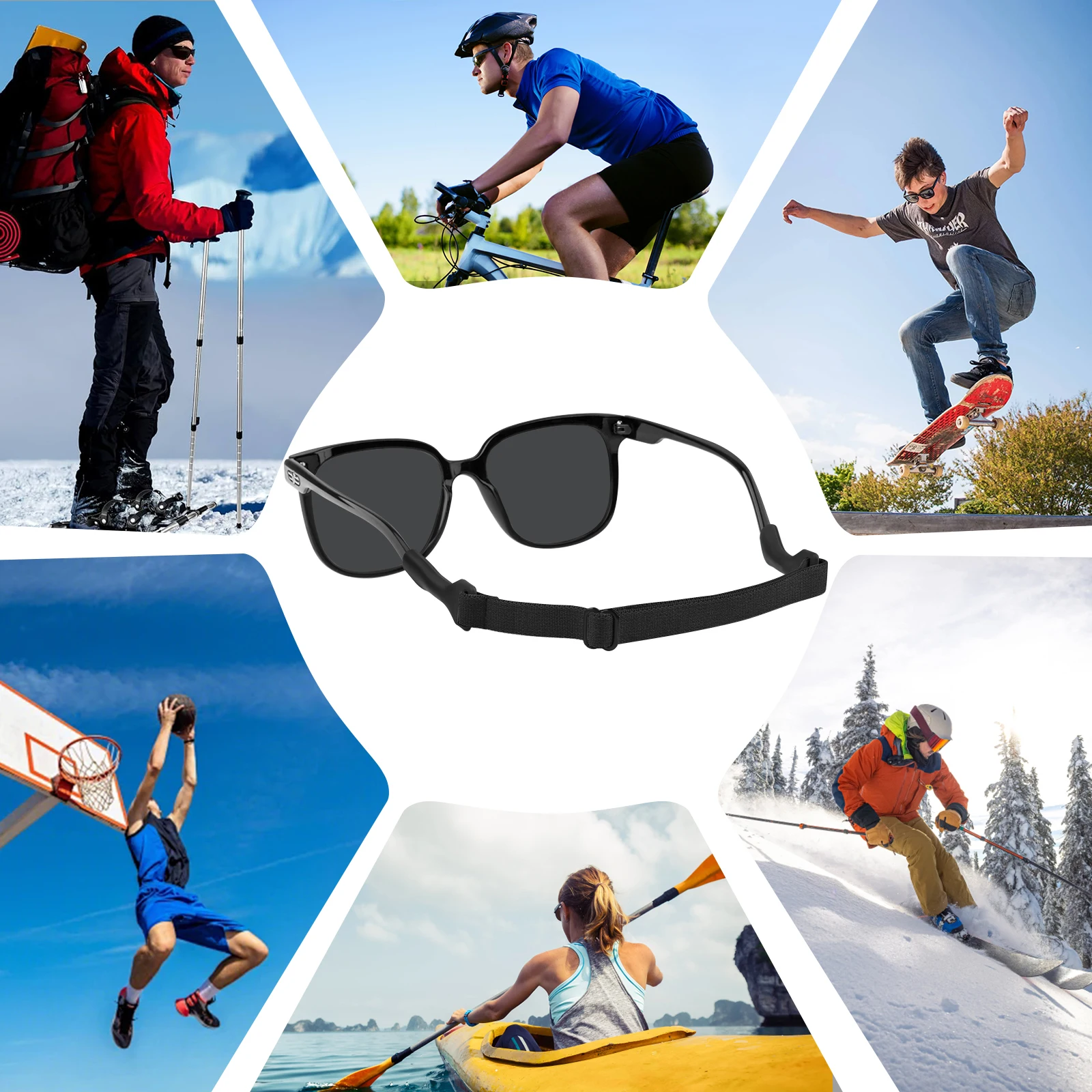 1-6pcs Eyeglass Anti-Loss Lanyard Sports Glasses Elastic Rope Chain For Kids Adult Glasses Elasticity Strap Retainer Cord Holder image 6