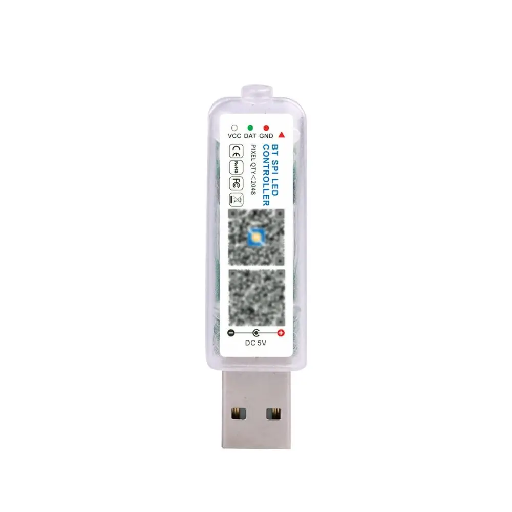 Pilot do muzyki Led 5V adresowalny jest dostarczany z kontrolerem aplikacji Bluetooth pickup MIC Mini regulator światło RGB jasności
