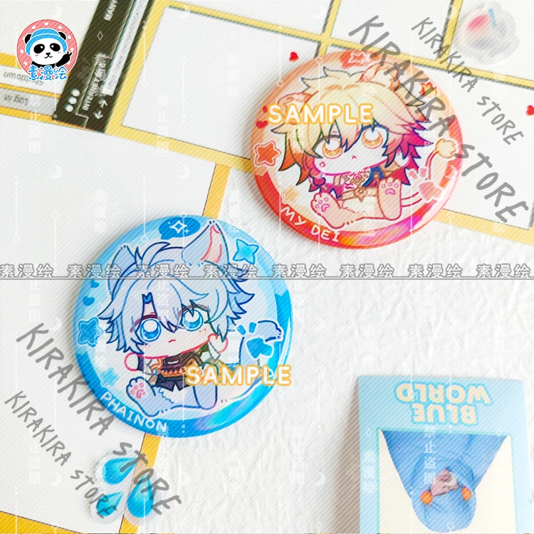 كاستوريس 	 Anaxa Mydei Phainon Honkai: ستار السكك الحديدية أنيمي بروش Kawaii شعار لطيف شارة عالية الجودة دبوس الصدر تأثيري ديكور