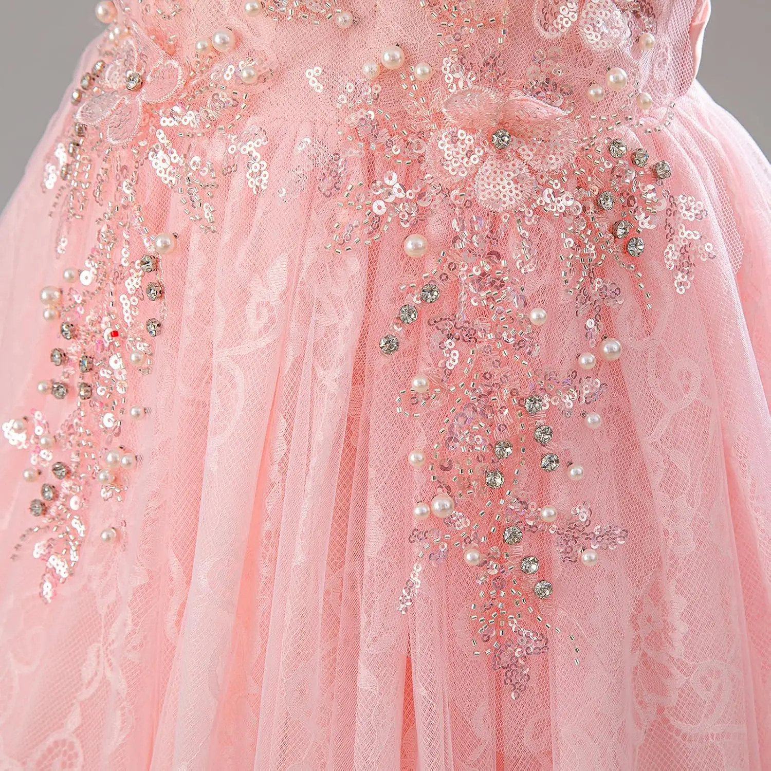 Платье с цветочным узором для девочек с кружевным шифоном, детское торжественное вечернее платье подружки невесты на свадьбу, платье для первого причастия