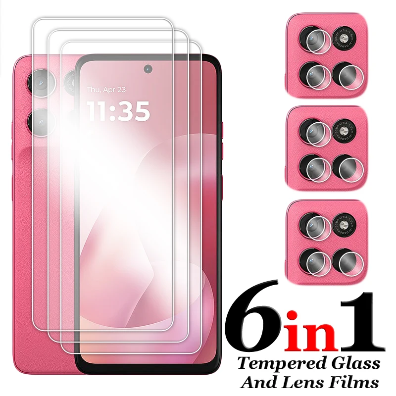 Para Motorola Moto G57 Power Glass Protector de pantalla transparente con pegamento completo para Moto G57 G67 Power vidrio templado para Moto G57 Power Film