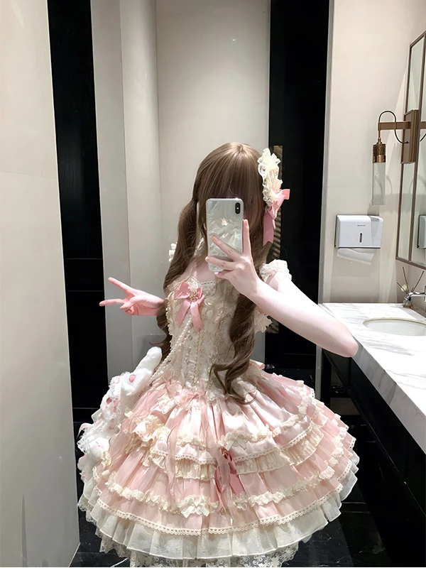 jupe-lolita-rose-elegante-pour-femme-style-princesse-costume-doux-pour-anniversaire-mode-feminine