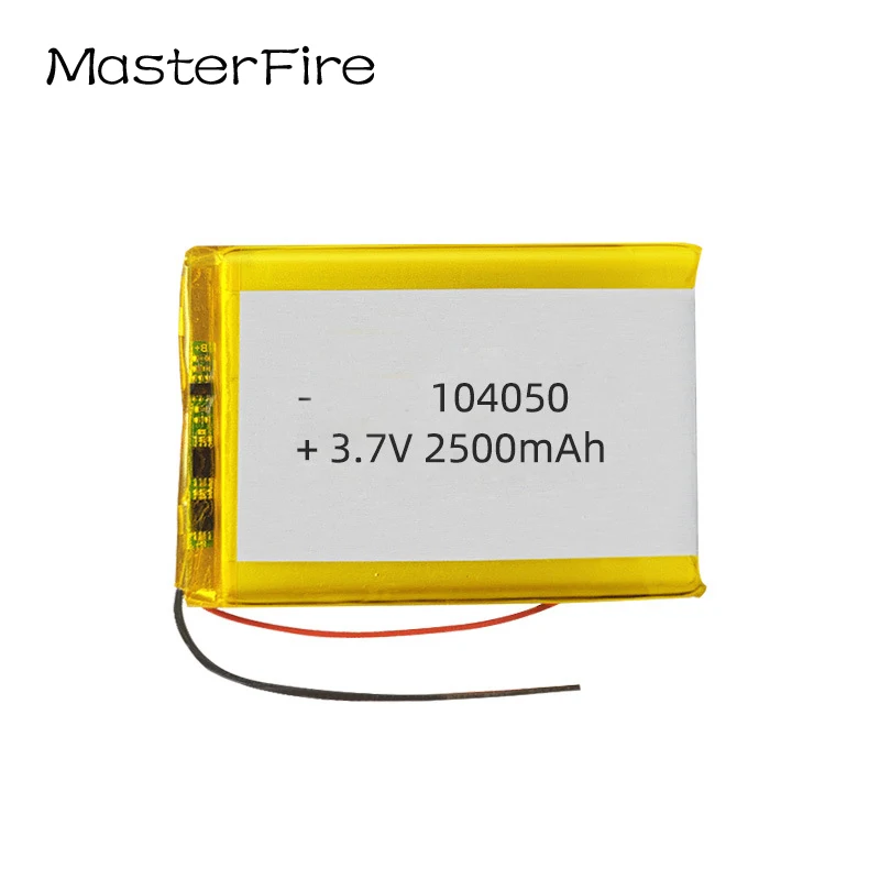 Wholesale 104050 3.7V 2500mah Rechargeable Lithium Polymer Battery for Bluetooth Headset Camera LED Light Airplane Recorder Cell