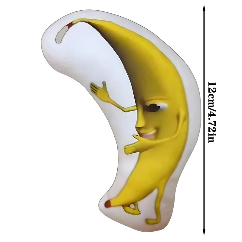 With Music Cute Big Banana Voice Keychain Banana Doll Funny Plush Banana Pendant Silly Big Banana Bag Pendant