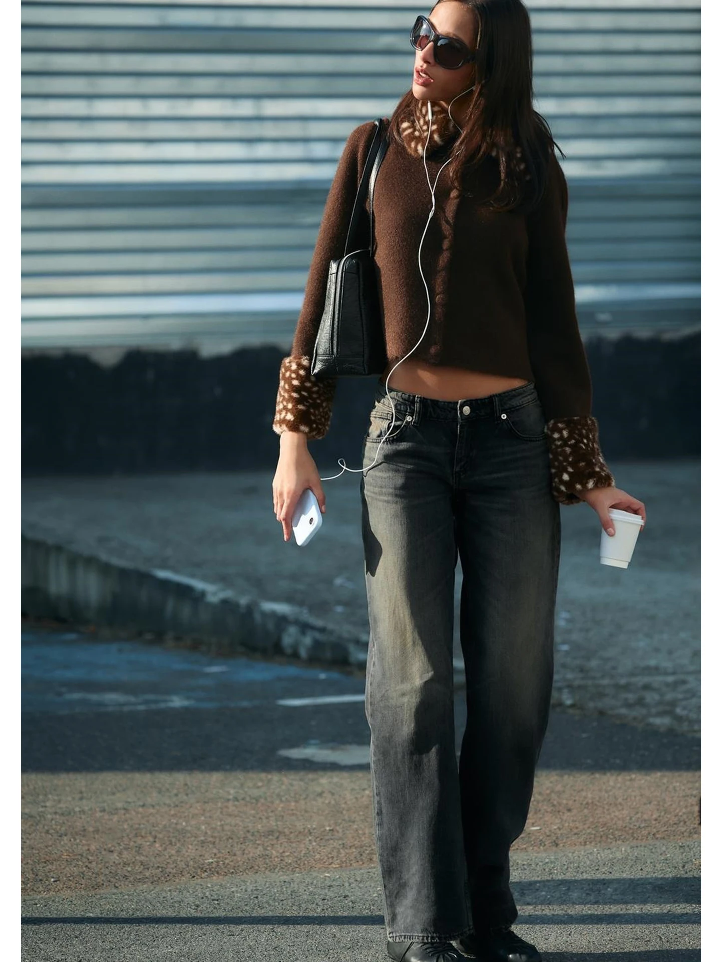 New Autumn Women's Commuter Style Knitted Jacket Long Sleeve Buttoned Multi-Pocket Cover Collar Outerwear Polyester Fiber