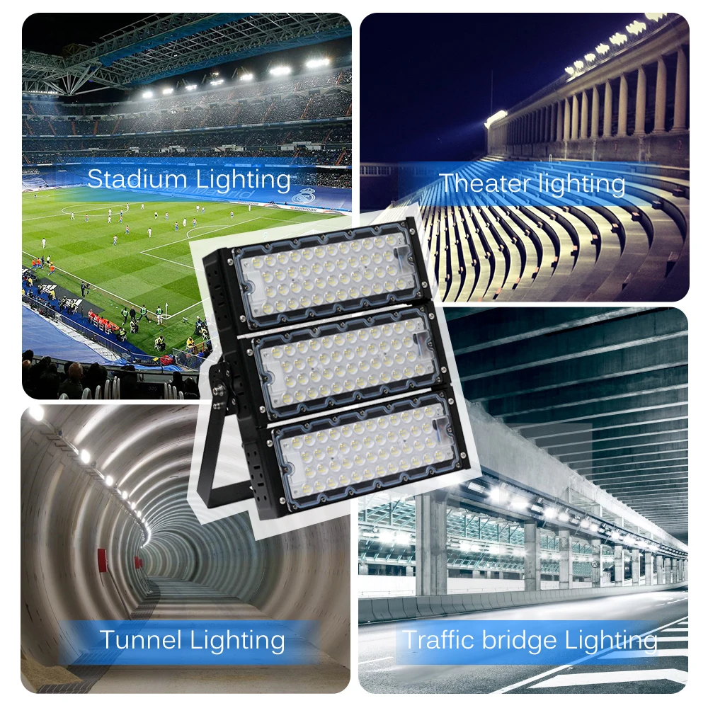 LED แสงสนามกีฬา Ultra-Bright High-Power โคมไฟสนามฟุตบอลกลางแจ้ง Professional แหล่งกําเนิดแสงตัวเลือก 100W 200W 300W 400W