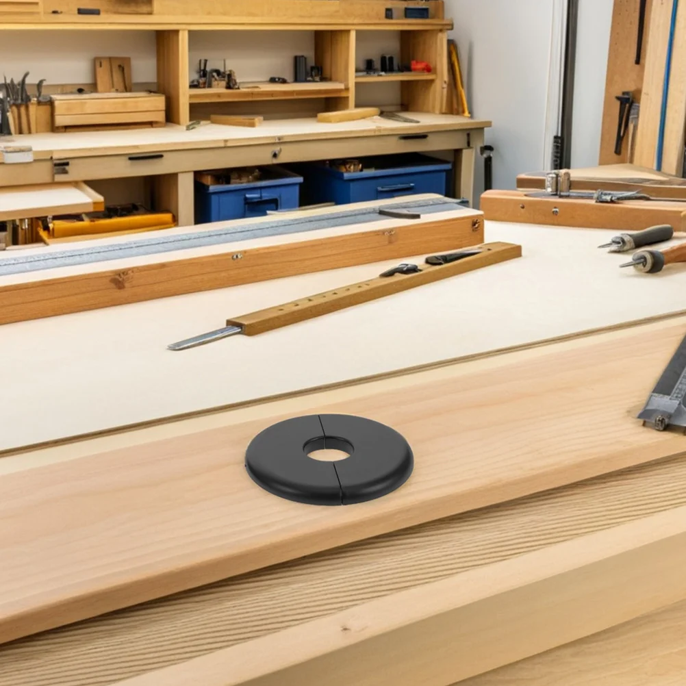 

4Pcs Plumbing Pipe Hole Covers Wall Decorative Round Split Flange Plates Self-Adhesive Plastic Water Pipe Cover for Kitchen