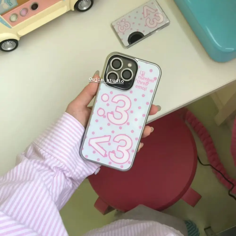 Sweet Cool Digit Wave Dot Symbol Y2K Ins Phone Case For Samsung S23 FE S24 Plus S26 Ultra S25 Edge Anti Drop Resin Casting Cover