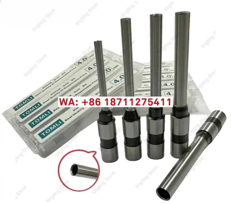 3Pcs Hollow Paper Drill Bits Straight Shank For Punching Machine 3-8mm Hole Punching Diameter Specific For Papers