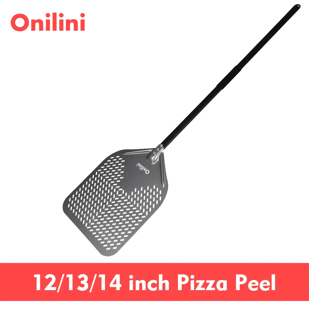 Onilini-Hard Anodizado Pizza Peel, Punho Longo, Liga de Alumínio, Pizza Pá, Paddle, Forno Acessórios, 14 pol, 54 pol