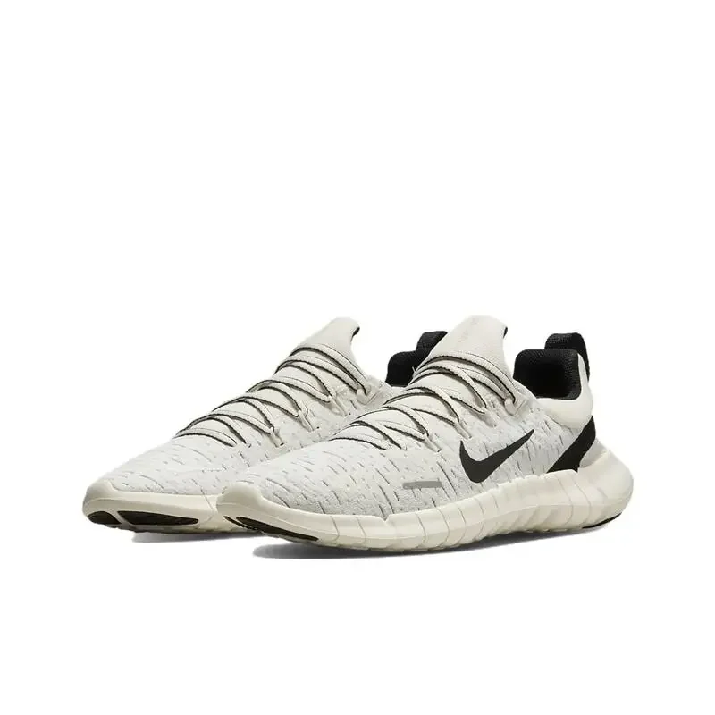 Nike Free Run 5.0 Barefoot Men's Gray and Black Casual Comfort Lightweight Breathable Shock Absorbable Resilient Running Shoes