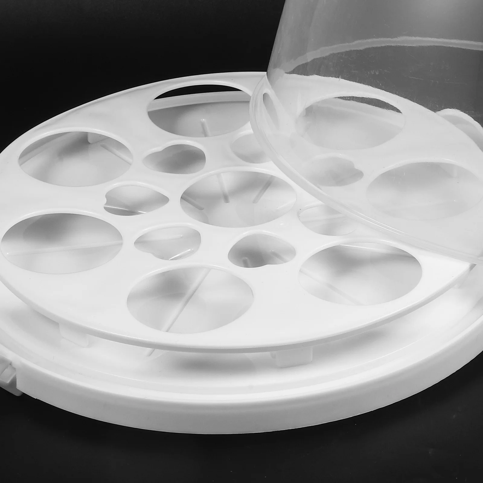 

1 set 1 Set Reusable Cake Box Transparent Dome Lid Portable Cake Carrier For Baking Storage Airtight Food Container Kitchen Bar