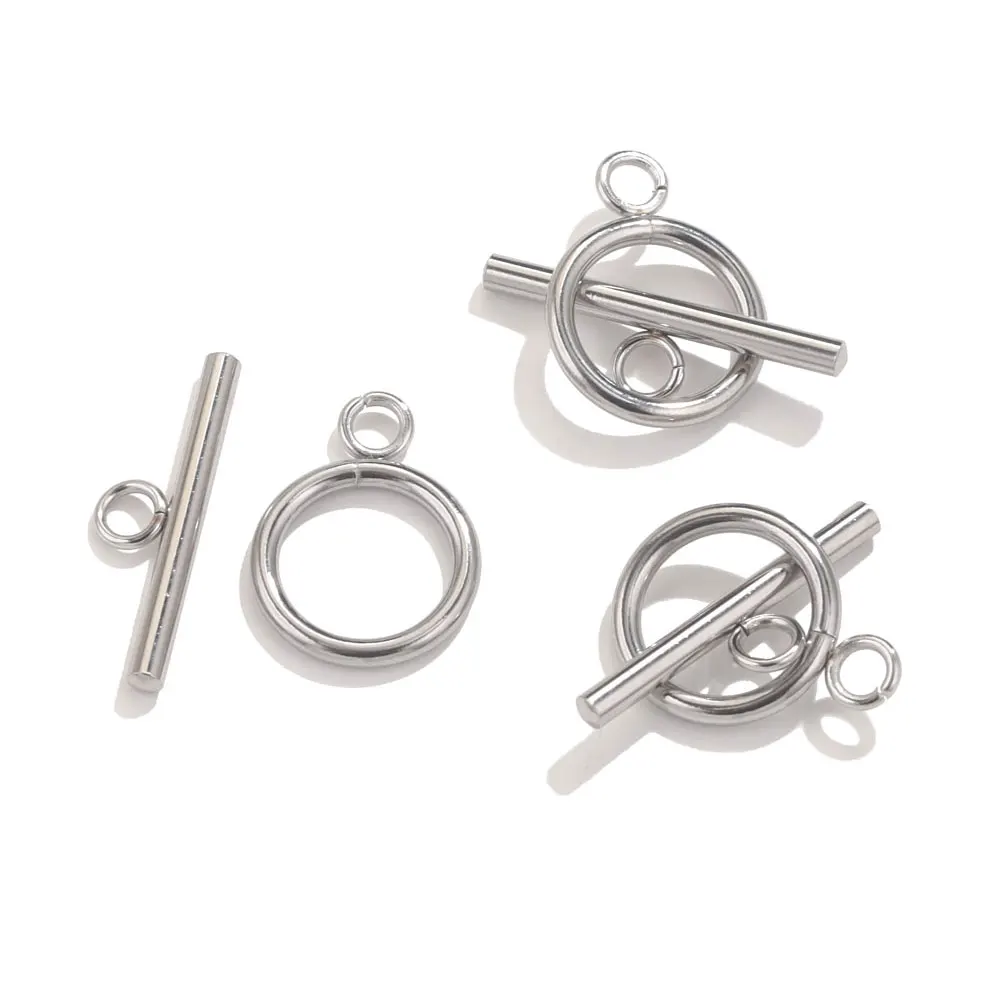 10set/lot Stainless Steel OT Clasp Toggle Clasps for DIY Jewelry Connectors Bracelets Hooks Jewelry Making Findings Accessories