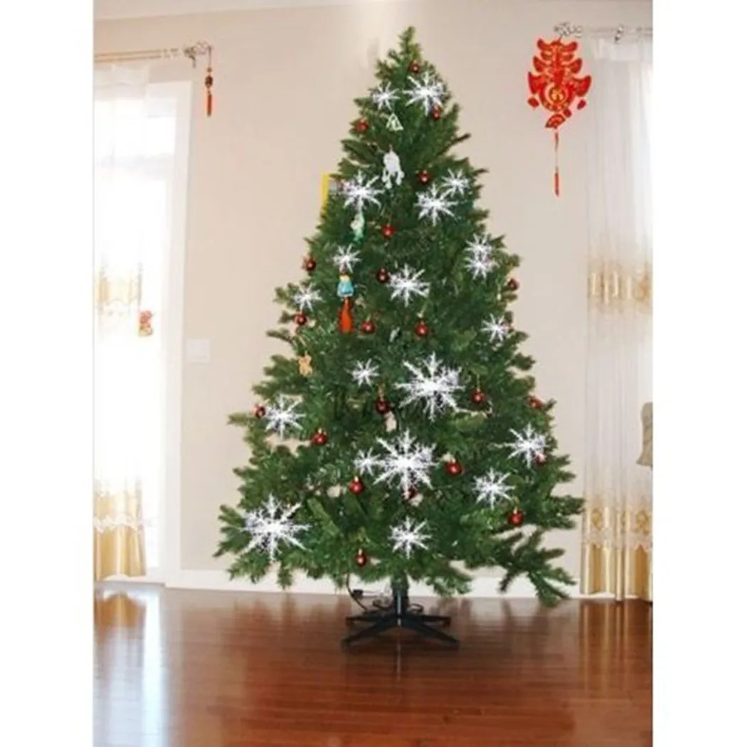 30 قطعة من حلي ندفة الثلج البلاستيكية لشجرة عيد الميلاد وديكور الحدث وديكور الشتاء للمنازل والمساحات التجارية