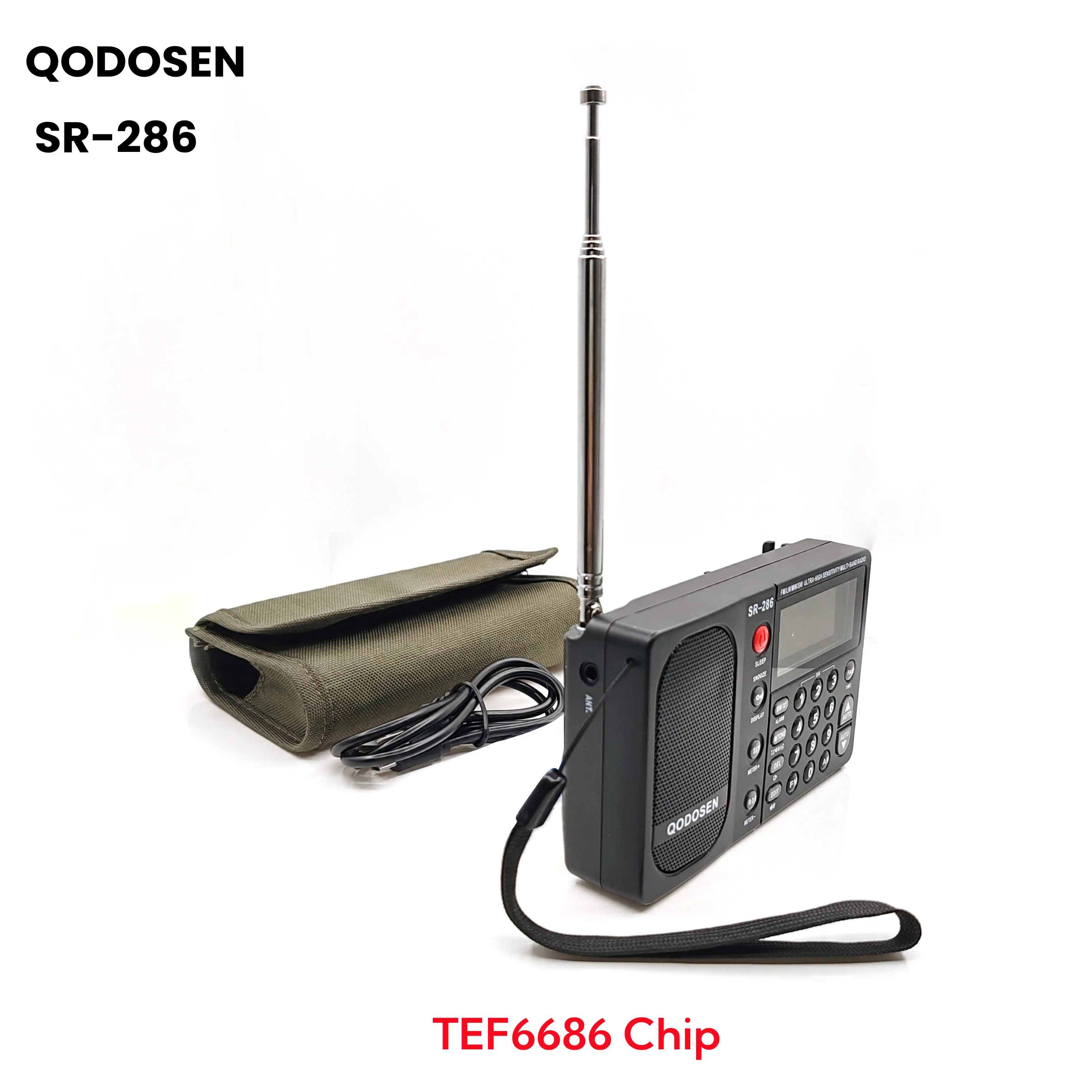 ANYSECU QODOSEN SR-286 Radio TEF6686 Chip FM/LW/MW/SW ультра-высокая чувствительность, многополосный радиоприемник, коротковолновый радиоприемник