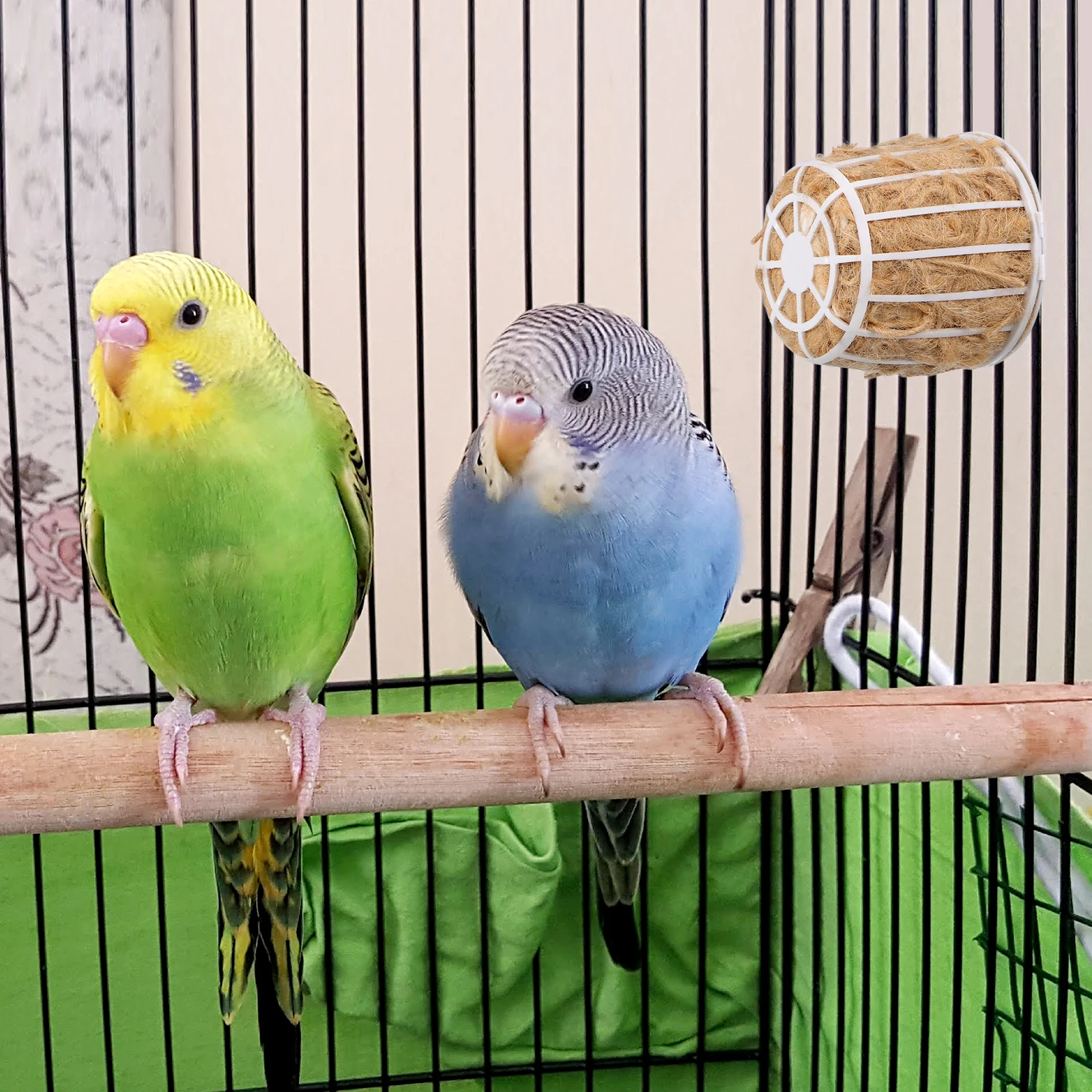 

Replaceable Nesting Material for Bird Cage Soft Supple Cotton Jute Blend Nest Pad for Canary Parrot Finches Wild Birds