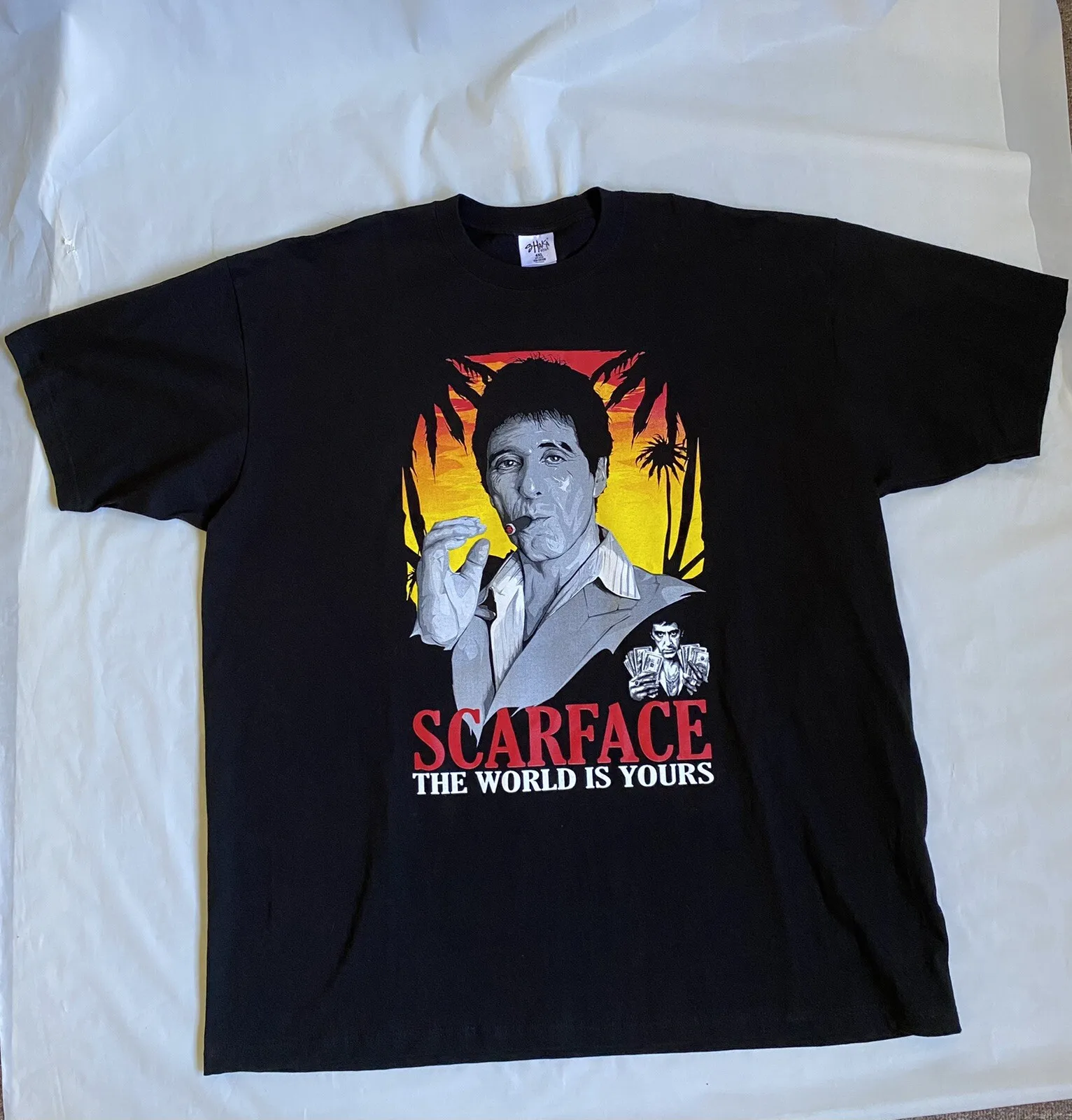 

Shaka Wear Scarface Heavy Weight T-Shirt The World Is Yours Black Tee 4XL