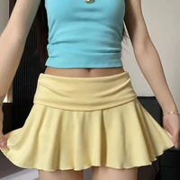 Waist-Flipping  Ruched Skirts Prevent Exposure Golf Sports Women Short Dress High Elasticity Athletic Short High Waist Skirt - Image 3