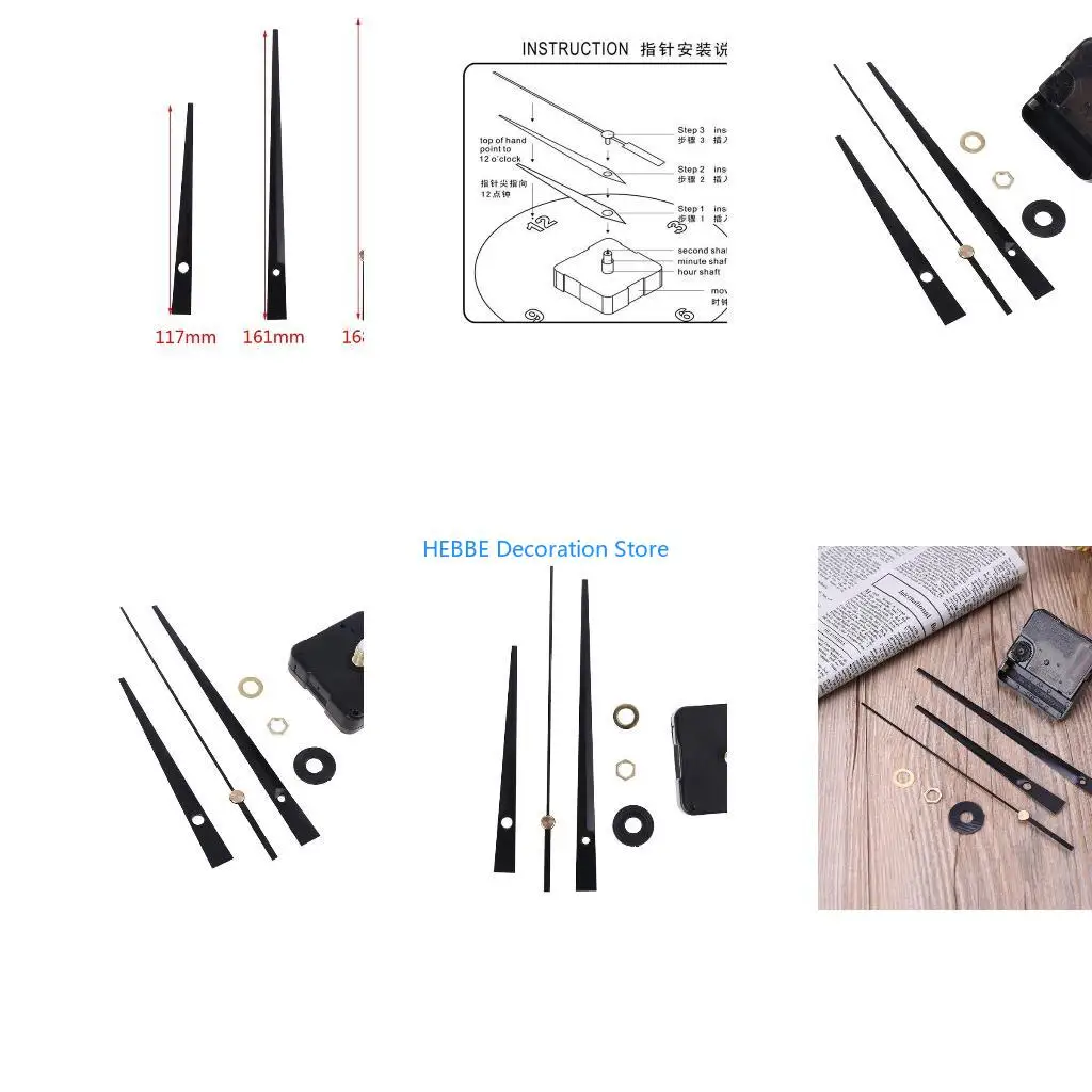 B0KC Clock Movement Mechanism Battery Operated DIY Repair