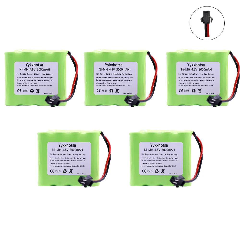 4.8V 3000mah NiMH Battery M model For Rc toys Cars Tanks Robots Boats Guns 4.8v Battery Ni-MH 4*AA Battery Pack 1/2/3/4/5 PCS