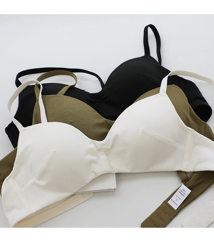 

Skin-friendly cotton thin section bralette seamless small chest underwear comfortable no steel ring lingerie A cup bras girl