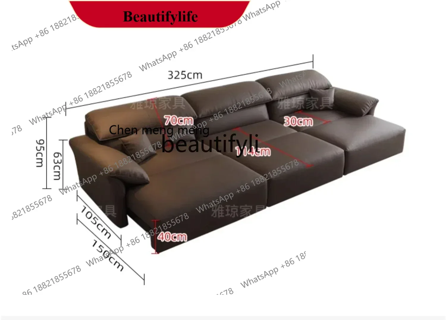 

D178 H Italian leather electric function living room 2024 new sofa zero against the wall, first layer cowhide sofa bed