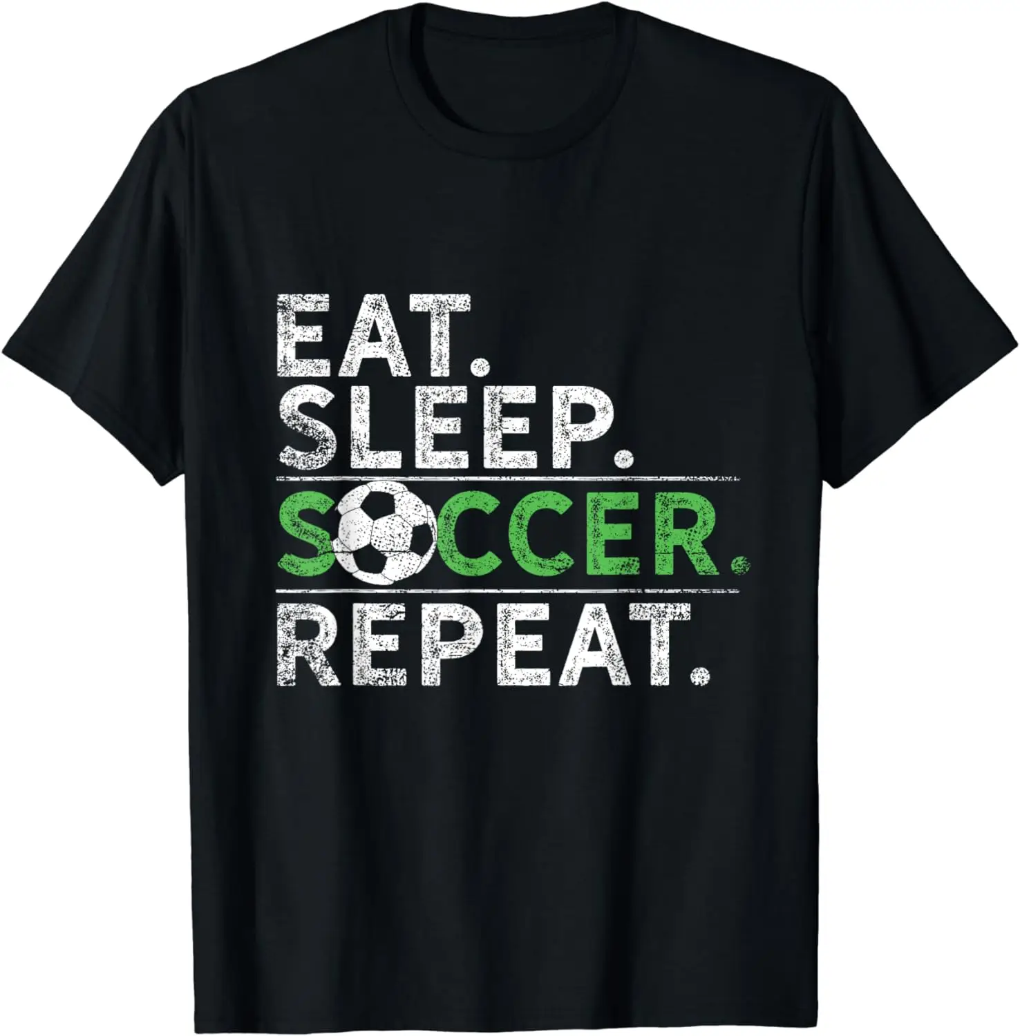 Funny Gift Eat Sleep Soccer Repeat Shirt Soccer Player Coach Boys T-Shirt Men Clothing Streetwear Graphic T Shirts