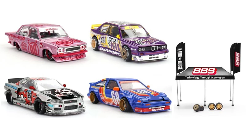 [PreSale] TSM Models Kaido House x MINI GT KHMG Fairlady Skyline 2000GT KPGC10 M3 E30 AE86 EF Silverado Opening Hood Model Car