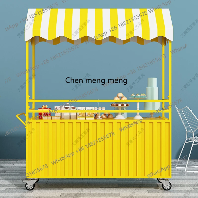 Stall cart shopping mall promotion, wrought iron snack truck dining car, stall night market, mobile sales