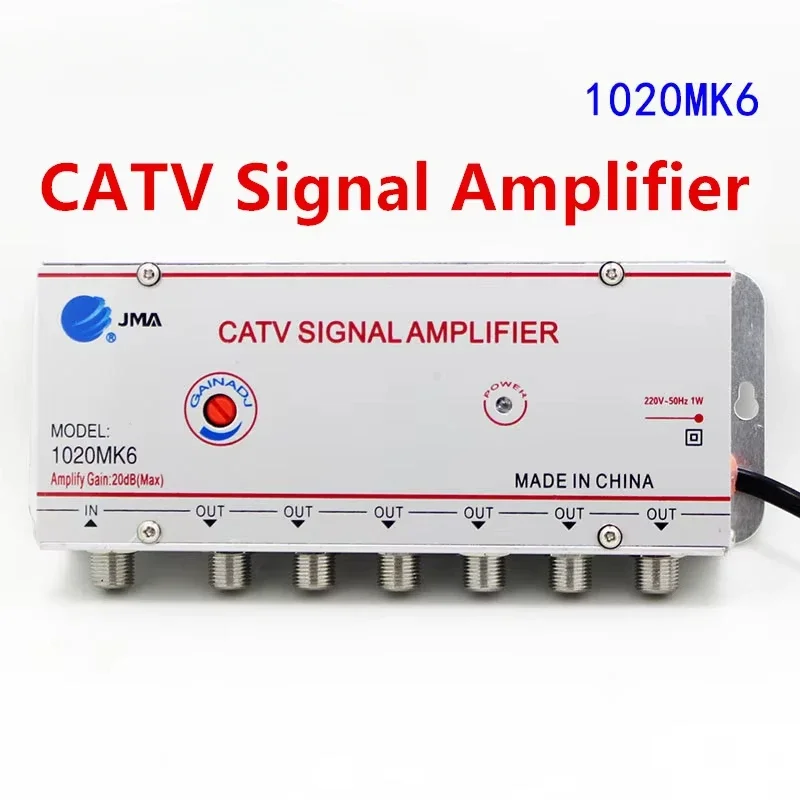 2/3/4/6/8 Way 20DB CATV Antenna Signal Amplifier Booster Cable TV Splitter Digital TV Equipments 45Mhz to 860MHz 220V