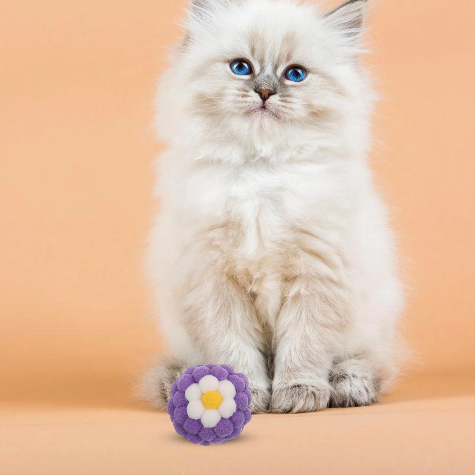 

10Pcs Interactive Cat Balls Bell Colorful Indoor Pet Play Balls for Cats Kittens Active Cat Toy Bell
