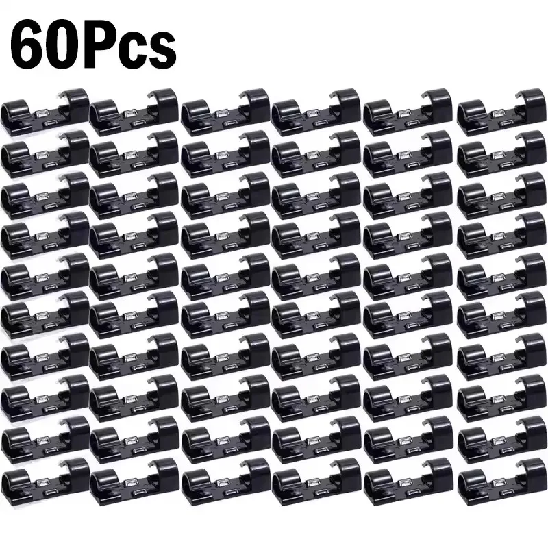 Kabelclips Organizer Drop Wire Holder Snoerbeheer Zelfklevende kabelmanager Vaste klem Draadhaspel voor thuiskantoor Auto