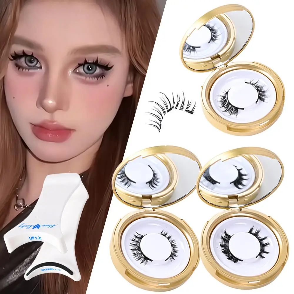 1 Pair Reusable Magnetic Eyelashes With Magnets Tweezer 3D Curl Magnetic Eyelashes No Glue Needed Easy To Wear Wholesale