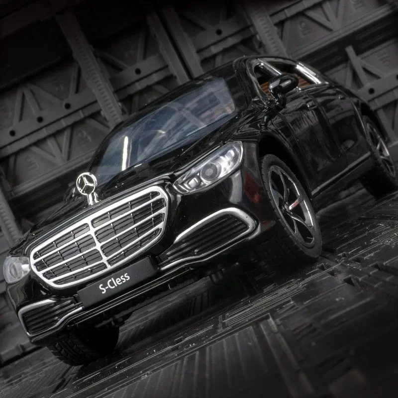 1:24 Mercedes-Benz S400l hohe Simulation Druckguss Metall legierung Modell auto Sound Licht zurückziehen Sammlung Kinder Spielzeug Geschenke