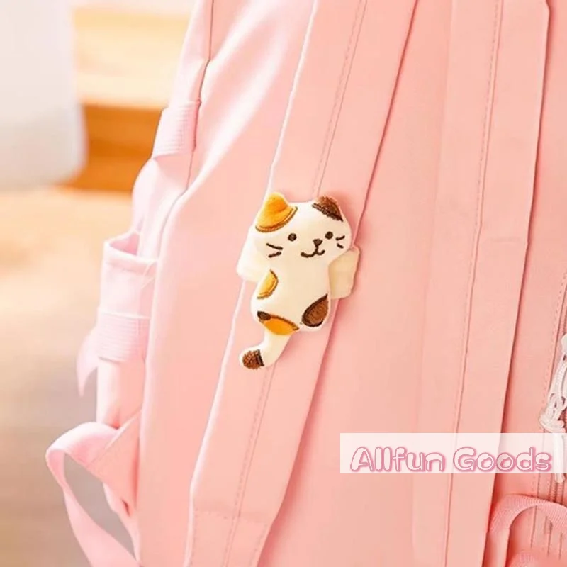 Kawaii Kitten Plush Bag Pendant Mini Cat Plush Doll Cartoon Plush Doll Bag Charms Soft Animal Stuffed Toy Girl Student Gift