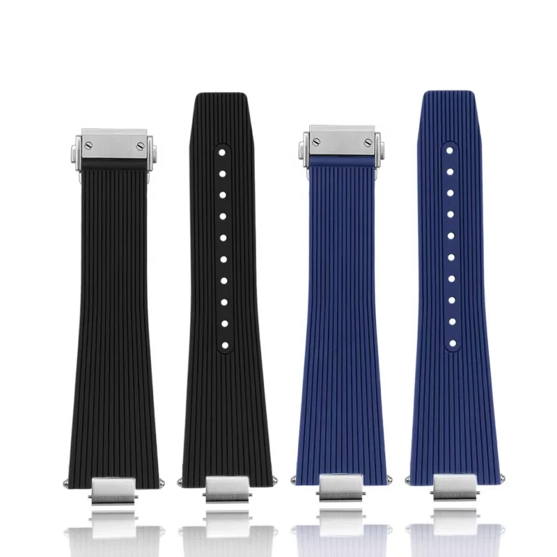 25x12 مللي متر حزام ساعة رجالي لتيسو PRX T137.407 T137.410 سوبر لاعب موضة المطاط حزام الساعات الإفراج السريع سيليكون سوار