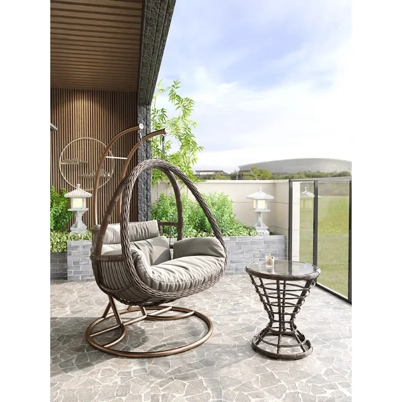 

Hanging basket rattan chair household cradle chair indoor balcony hanging chair courtyard bird nest drop chlorophytum comosum do