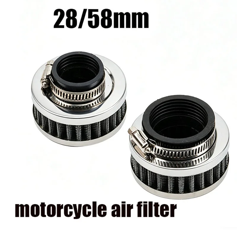 Motorcycle 28/58mm Air Filter Sports Intake High Flow Air Filter Cleaner Motocross Pit Dirt Bike Scooters Universal Parts