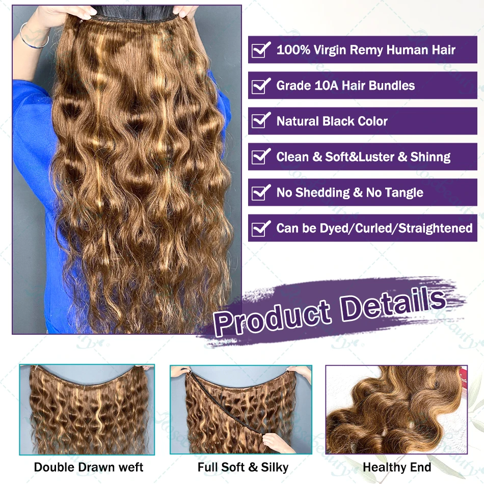 女性のためのブラジルの自然なヘアエクステンション,ボディウェーブ,ハニーブロンド,ハイライト,織り,4バンドル,27バンドル,100% 人毛,2バンドル,4バンドル
