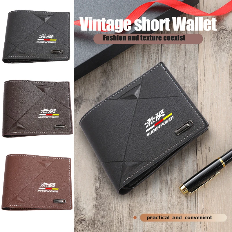 Porte-cartes de crédit portable pour Honda, portefeuille avec emblème de voiture, Vezel Accord City Vezel Legend Fit Insight Type-R Type-S