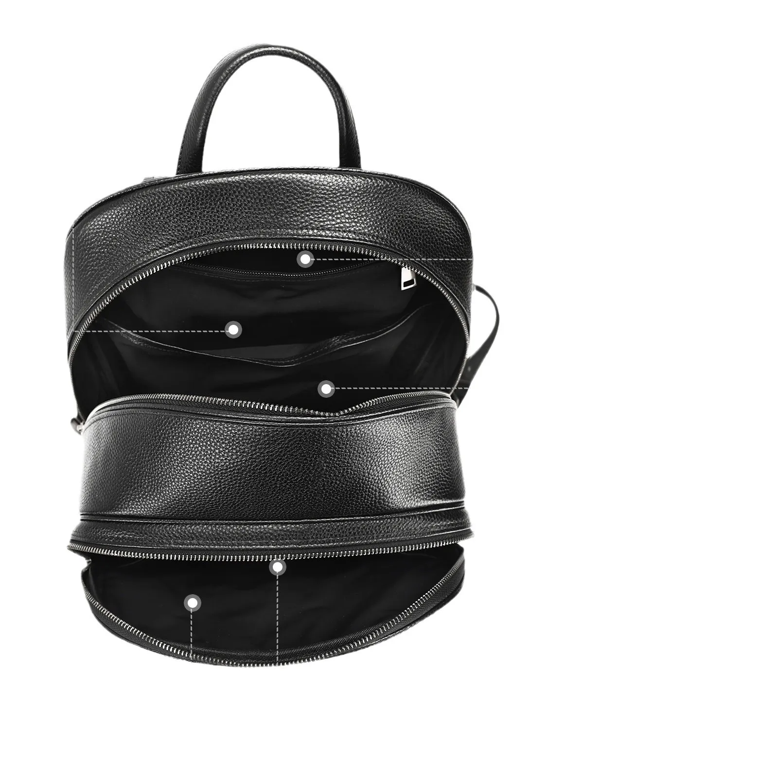 Herren-Business-Rucksack aus echtem Leder mit High-End-Feeling