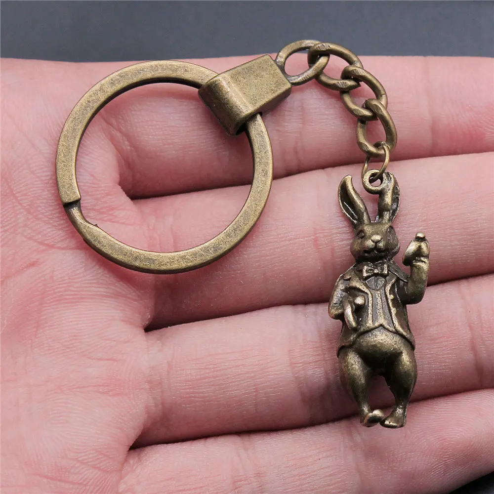 حلقات المفاتيح 30 مم مجوهرات عصرية على شكل أرنب كلب قطة