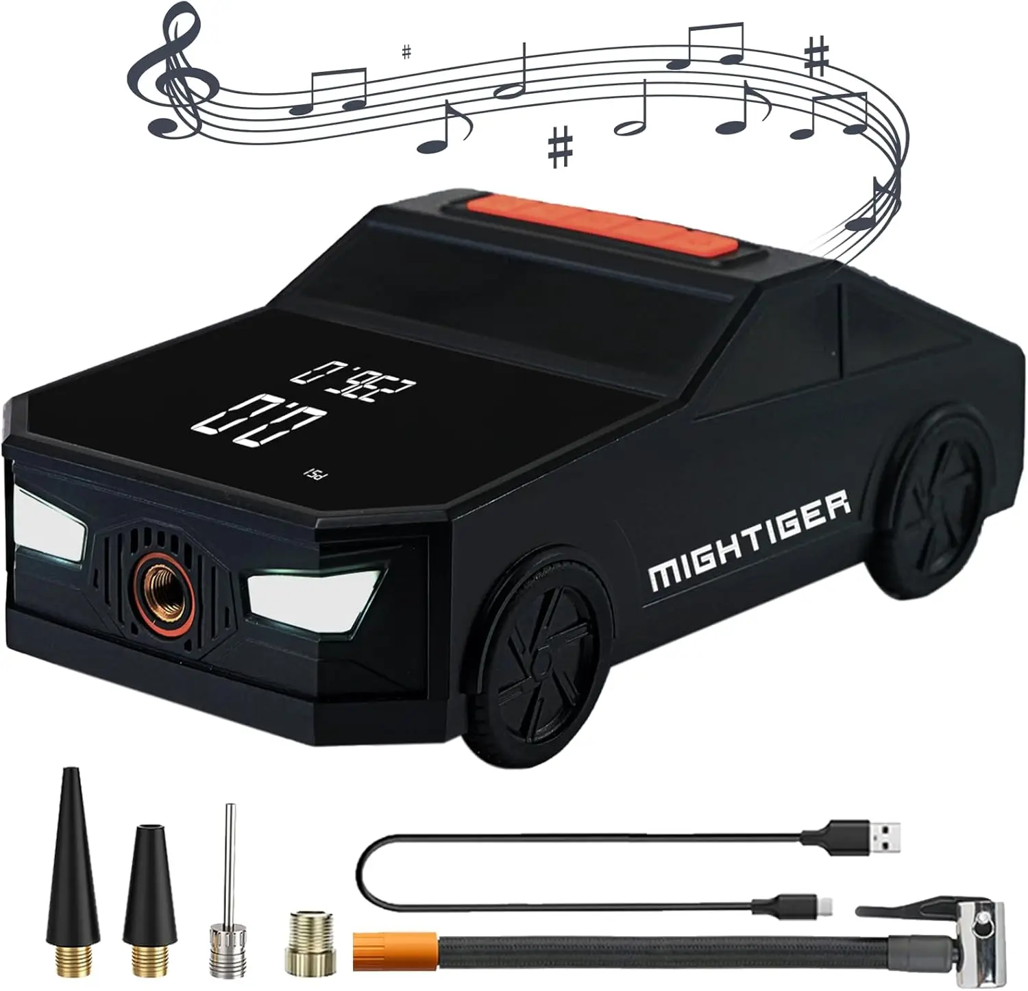 Portable Tire Inflator 150 PSI Cordless Air Pump with Digital Display & LED Light for Cars, Motorcycles, Bikes, Balls