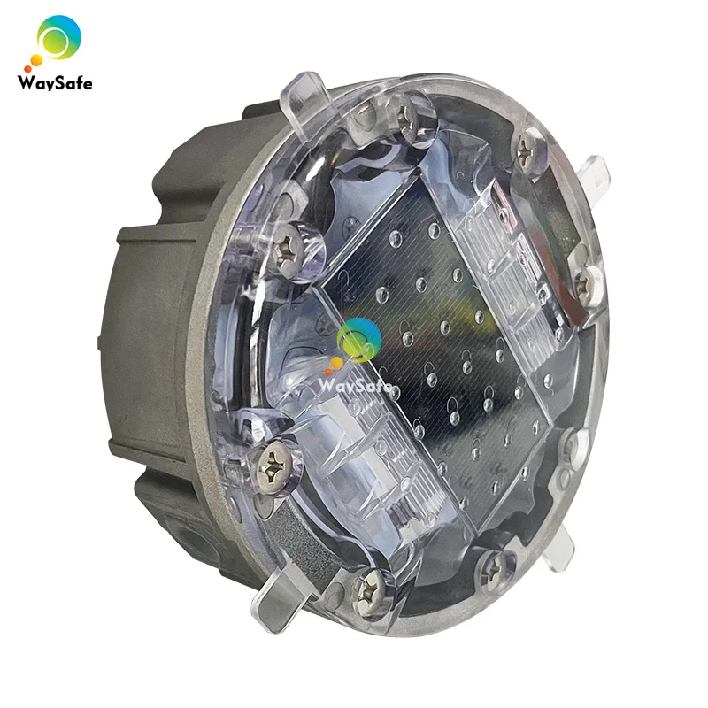 Solar Powered Flashing Road Stud 143mm with GPS Aluminum Shell New Design for Enhanced Road Safety And Visibility