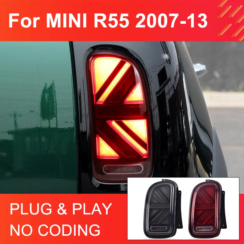 

1 Pair Tail Light Assembly for BMW MINI R55 2007-2013 Taillights Plug and Play LED Dynamic Turning Brake Reverse Rear Tail Lamps